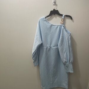 Brand New/Elegant Blue One-Shoulder Dress